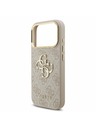 Guess Guess PU Leather 4G Metal Logo Gold Frame Zadný kryt pre iPhone 17 Pro Pink