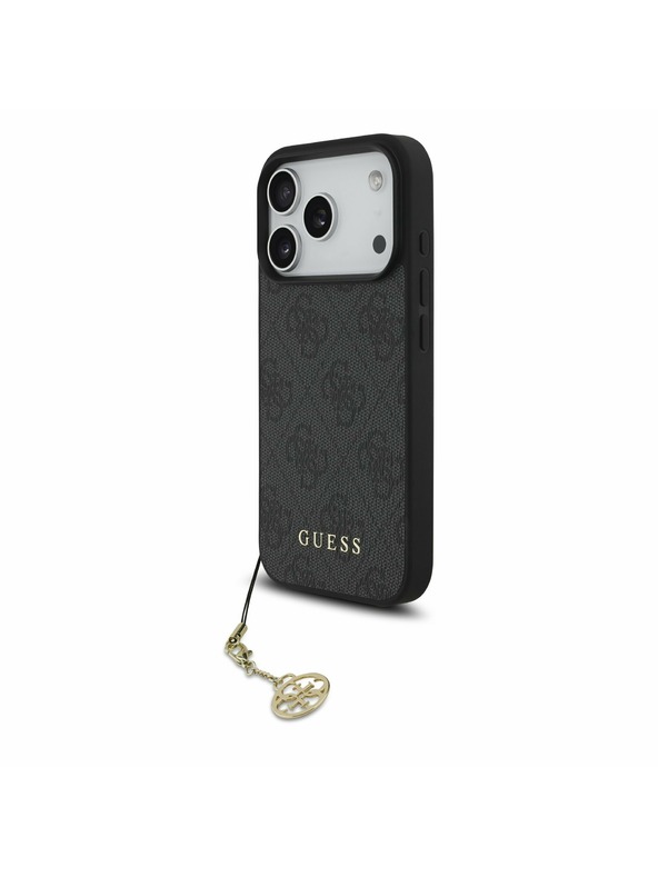 Guess Guess 4G Charm MagSafe Zadný kryt pre iPhone 17 Pro Tone on Tone Grey