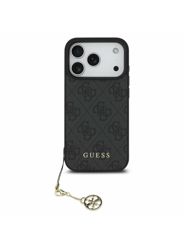 Guess Guess 4G Charm MagSafe Zadný kryt pre iPhone 17 Pro Tone on Tone Grey