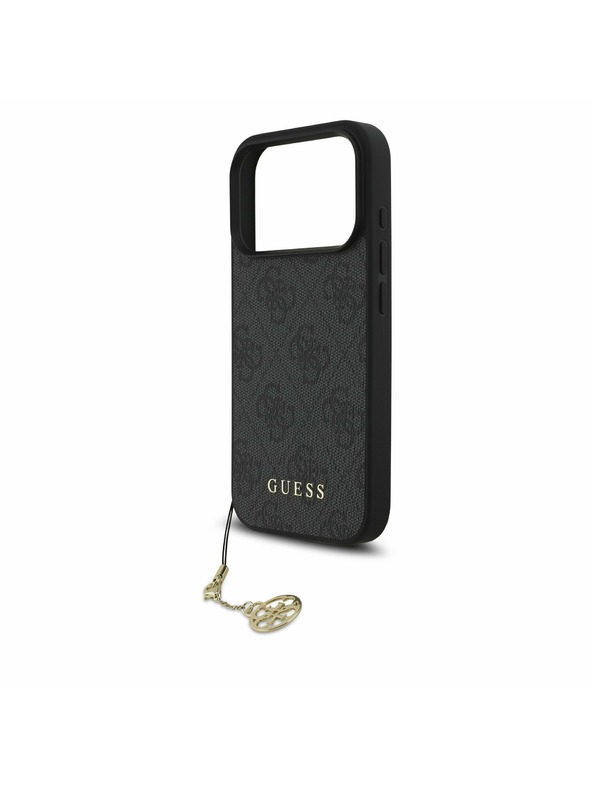 Guess Guess 4G Charm MagSafe Zadný kryt pre iPhone 17 Pro Tone on Tone Grey