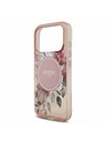 Guess Guess IML Flowers Strap MagSafe Zadný kryt pre iPhone 17 Pro Pink