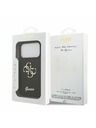 Guess Guess PU Fixed Glitter 4G Metal Logo Zadný kryt pre iPhone 17 Pro Black