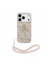 Guess Guess PU 4G Metal Logo Strap Zadný kryt pre iPhone 17 Pro Pink