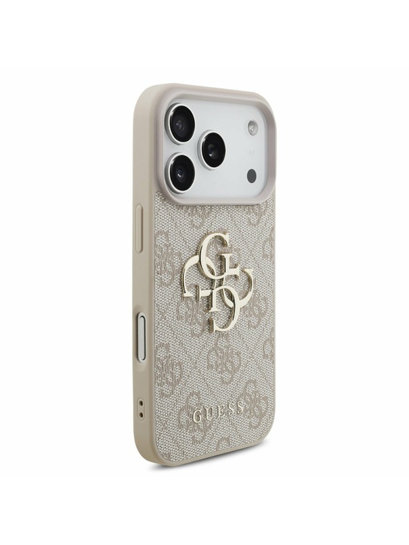 Guess Guess PU 4G Metal Logo Strap Zadný kryt pre iPhone 17 Pro Pink