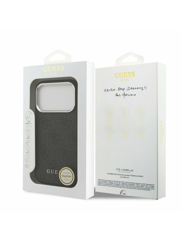 Guess Guess 4G MagSafe Zadný kryt pre iPhone 17 Pro Black