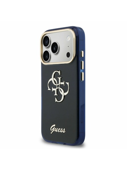 Guess Guess IML 4G Script Metal Logo Zadný kryt pre iPhone 17 Pro Blue