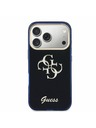Guess Guess IML 4G Script Metal Logo Zadný kryt pre iPhone 17 Pro Blue