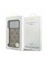 Guess Guess 4G Charm MagSafe Zadný kryt pre iPhone 17 Pro Tone on Tone Brown