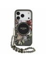 Guess Guess IML Flowers Strap MagSafe Zadný kryt pre iPhone 17 Pro Black