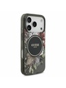 Guess Guess IML Flowers Strap MagSafe Zadný kryt pre iPhone 17 Pro Black