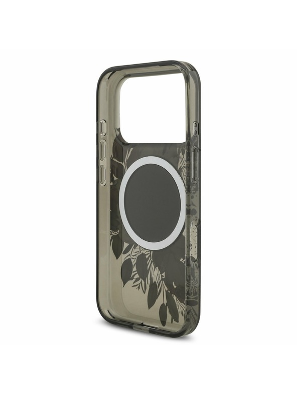 Guess Guess IML Flowers Strap MagSafe Zadný kryt pre iPhone 17 Pro Black
