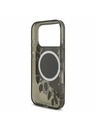 Guess Guess IML Flowers Strap MagSafe Zadný kryt pre iPhone 17 Pro Black