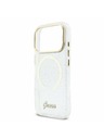Guess Guess IML Glitter Script Strap MagSafe Zadný kryt pre iPhone 17 Pro Transparent