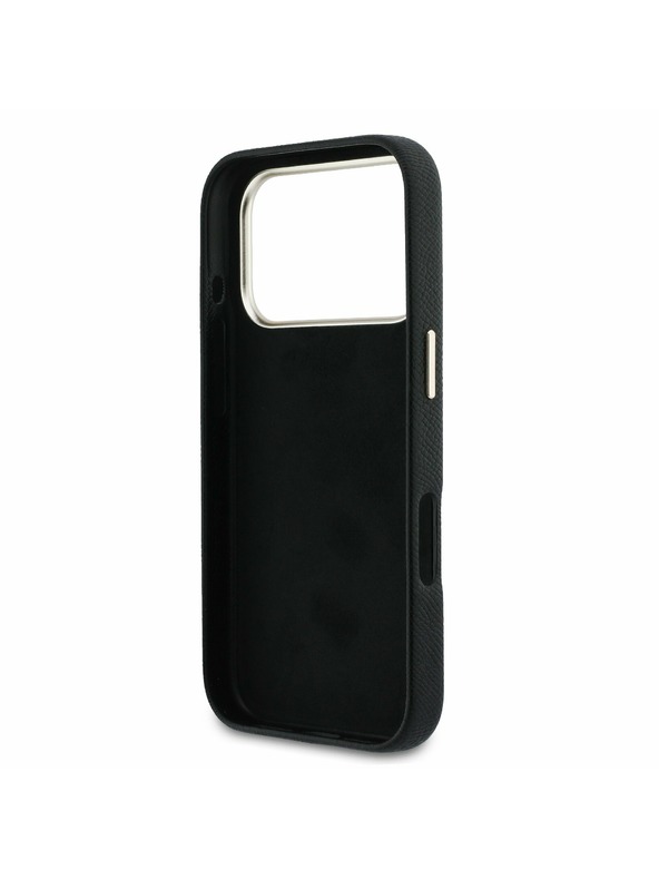 Guess Guess PU Resin Logo Zadný kryt pre iPhone 17 Pro Black
