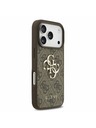 Guess Guess PU 4G Metal Logo Strap Zadný kryt pre iPhone 17 Pro Brown