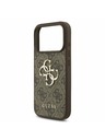 Guess Guess PU 4G Metal Logo Strap Zadný kryt pre iPhone 17 Pro Brown