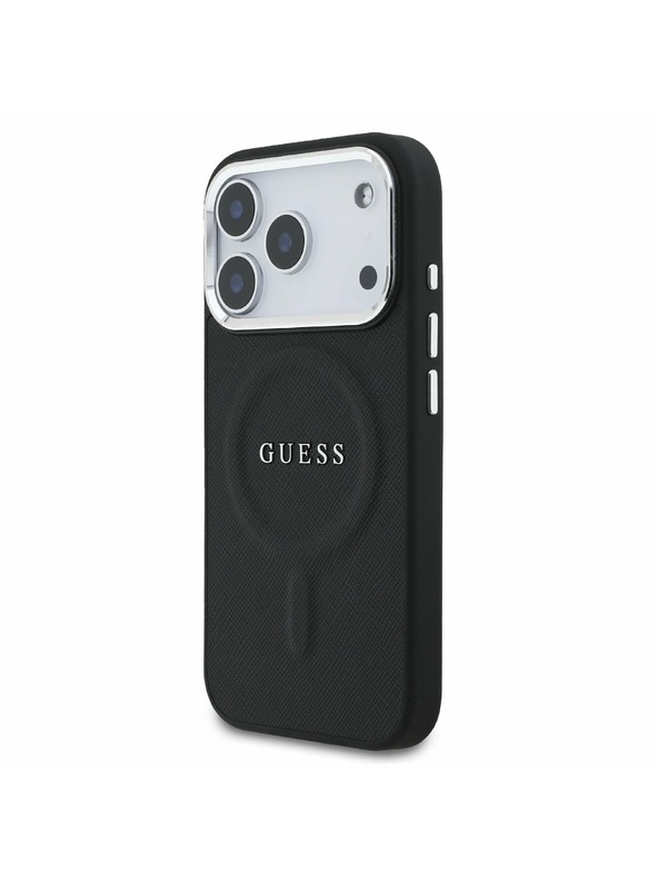 Guess Guess PU Saffiano MagSafe Zadný kryt pre iPhone 17 Pro Black
