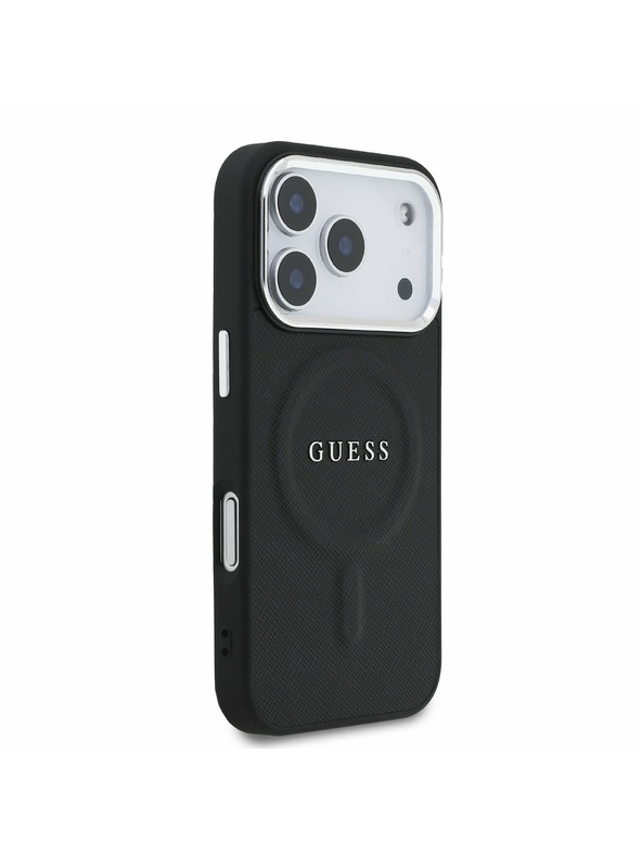 Guess Guess PU Saffiano MagSafe Zadný kryt pre iPhone 17 Pro Black