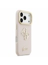 Guess Guess PU Grained 4G Logo Stand Camera Frame Zadný kryt pre iPhone 17 Pro Pink