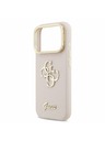 Guess Guess PU Grained 4G Logo Stand Camera Frame Zadný kryt pre iPhone 17 Pro Pink