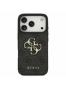 Guess Guess PU 4G Metal Logo Zadný kryt pre iPhone 17 Pro Grey