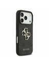 Guess Guess PU 4G Metal Logo Zadný kryt pre iPhone 17 Pro Grey