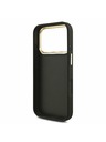 Guess Guess PU Leather 4G Metal Logo Gold Frame Zadný kryt pre iPhone 17 Pro Black