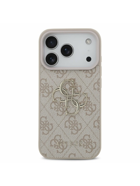 Guess Guess PU 4G Metal Logo Zadný kryt pre iPhone 17 Pro Pink