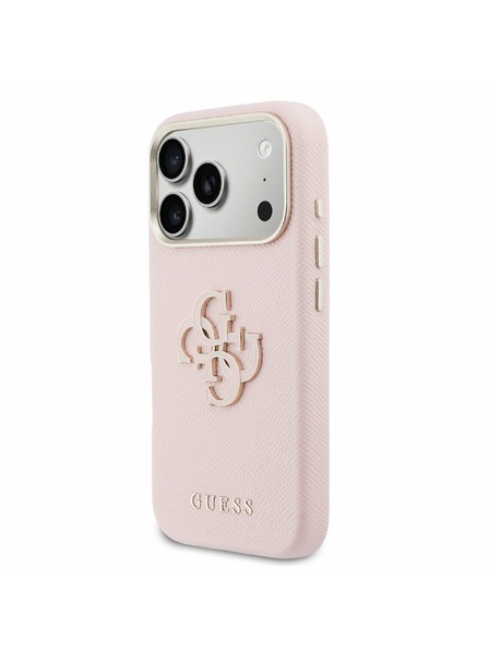 Guess Guess PU Resin Logo Zadný kryt pre iPhone 17 Pro Pink