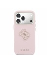 Guess Guess PU Resin Logo Zadný kryt pre iPhone 17 Pro Pink