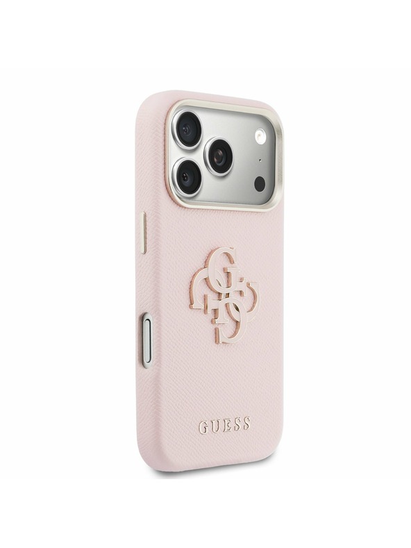 Guess Guess PU Resin Logo Zadný kryt pre iPhone 17 Pro Pink