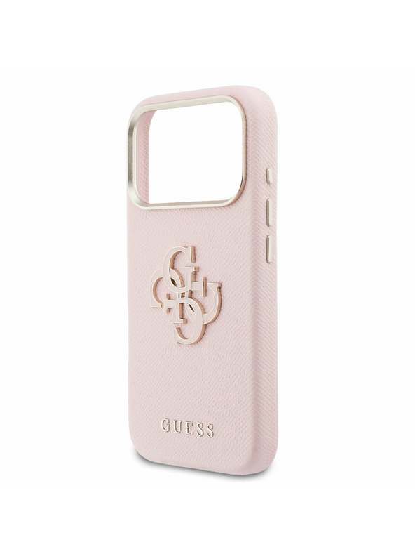 Guess Guess PU Resin Logo Zadný kryt pre iPhone 17 Pro Pink