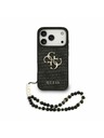 Guess Guess PU 4G Metal Logo Strap Zadný kryt pre iPhone 17 Pro Black