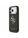 Guess Guess PU 4G Metal Logo Strap Zadný kryt pre iPhone 17 Pro Black
