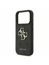Guess Guess PU 4G Metal Logo Strap Zadný kryt pre iPhone 17 Pro Black