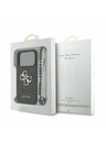 Guess Guess PU 4G Metal Logo Strap Zadný kryt pre iPhone 17 Pro Black