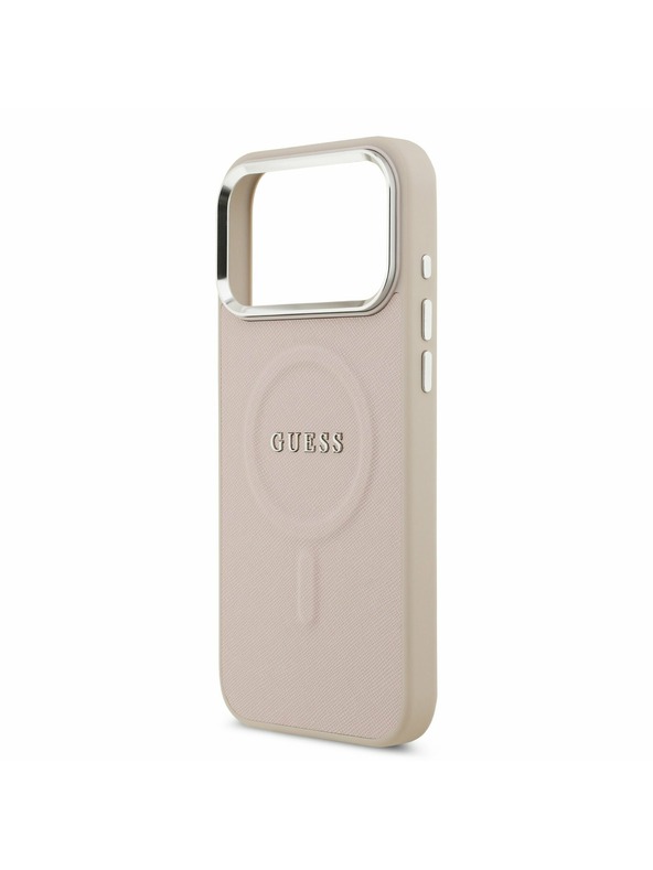 Guess Guess PU Saffiano MagSafe Zadný kryt pre iPhone 17 Pro Pink