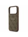 Guess Guess PU Leather 4G Colored Ring MagSafe Zadný kryt pre iPhone 17 Pro Brown
