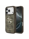 Guess Guess PU 4G Metal Logo Zadný kryt pre iPhone 17 Pro Brown