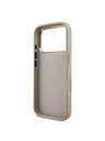 Guess Guess PU Leather 4G Strass Triangle Logo Gold Frame MagSafe Zadný kryt pre iPhone 17 Pro Pink