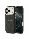 Guess Guess PU Leather 4G Gold Frame MagSafe Zadný kryt pre iPhone 17 Pro Black