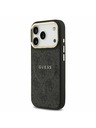 Guess Guess PU Leather 4G Gold Frame MagSafe Zadný kryt pre iPhone 17 Pro Black