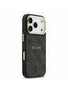 Guess Guess PU Leather 4G Gold Frame MagSafe Zadný kryt pre iPhone 17 Pro Black