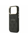 Guess Guess PU Leather 4G Gold Frame MagSafe Zadný kryt pre iPhone 17 Pro Black