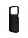 Guess Guess PU Leather 4G Gold Frame MagSafe Zadný kryt pre iPhone 17 Pro Black