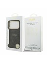 Guess Guess PU Leather 4G Gold Frame MagSafe Zadný kryt pre iPhone 17 Pro Black