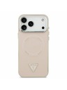Guess Guess PU Leather Triangle Logo MagSafe Zadný kryt pre iPhone 17 Pro Pink