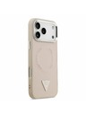 Guess Guess PU Leather Triangle Logo MagSafe Zadný kryt pre iPhone 17 Pro Pink