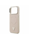 Guess Guess PU Leather Triangle Logo MagSafe Zadný kryt pre iPhone 17 Pro Pink
