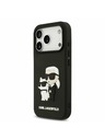 Karl Lagerfeld Karl Lagerfeld 3D Rubber Karl and Choupette Zadný kryt pre iPhone 17 Pro Black